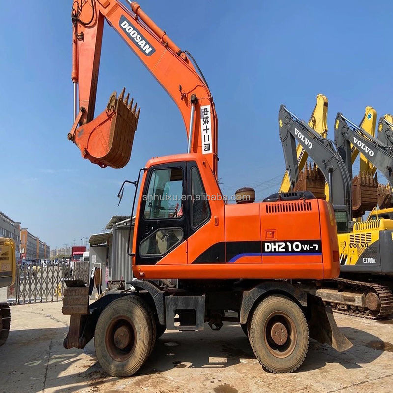 Tweedehands hoogwaardige DOOSAN 210W graafmachine met lage prijs te koop/Gebruikte hydraulische kruiper Doosan 210W graafmachine