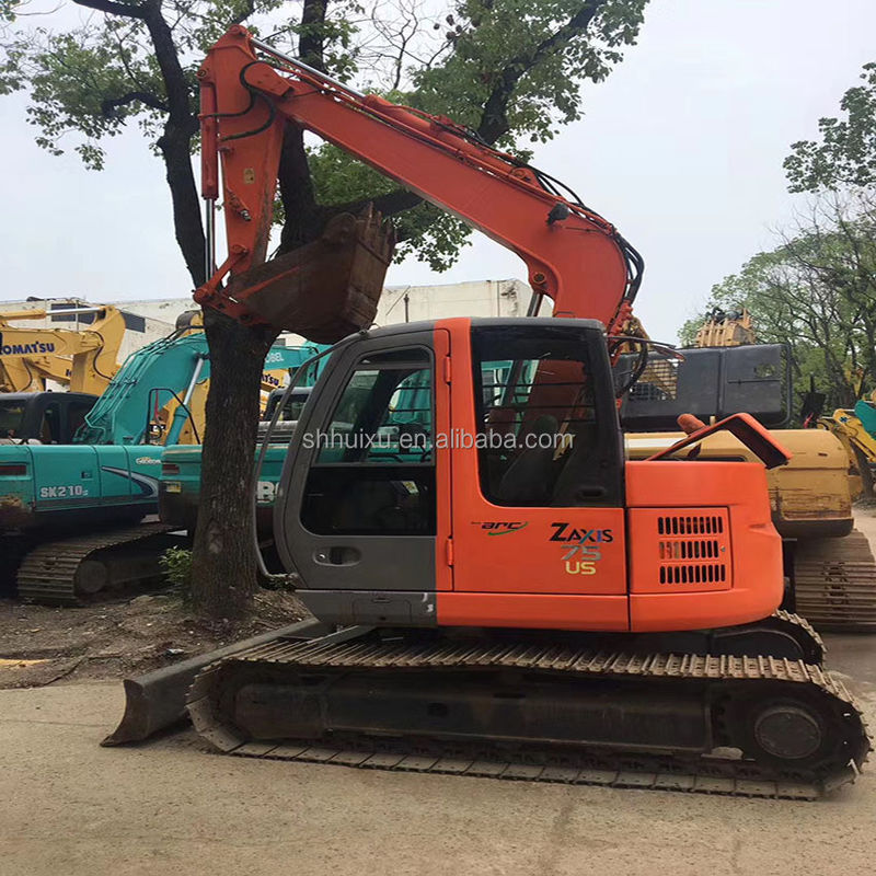 Gebruikte Hitachi75US mini graafmachine te koop tweedehands Hitachi75US kleine graver in goede staat