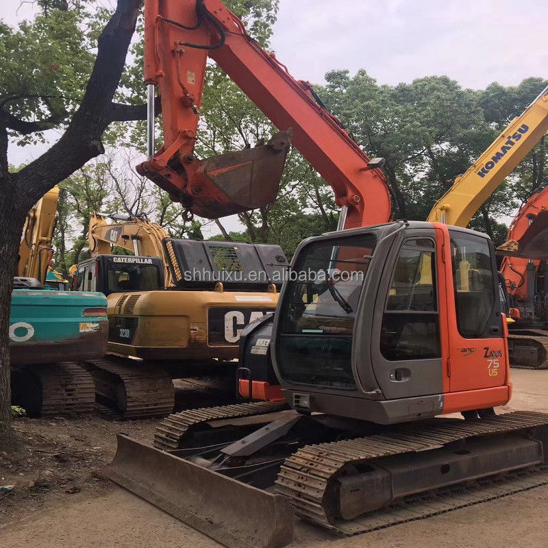 Gebruikte Hitachi75US mini graafmachine te koop tweedehands Hitachi75US kleine graver in goede staat