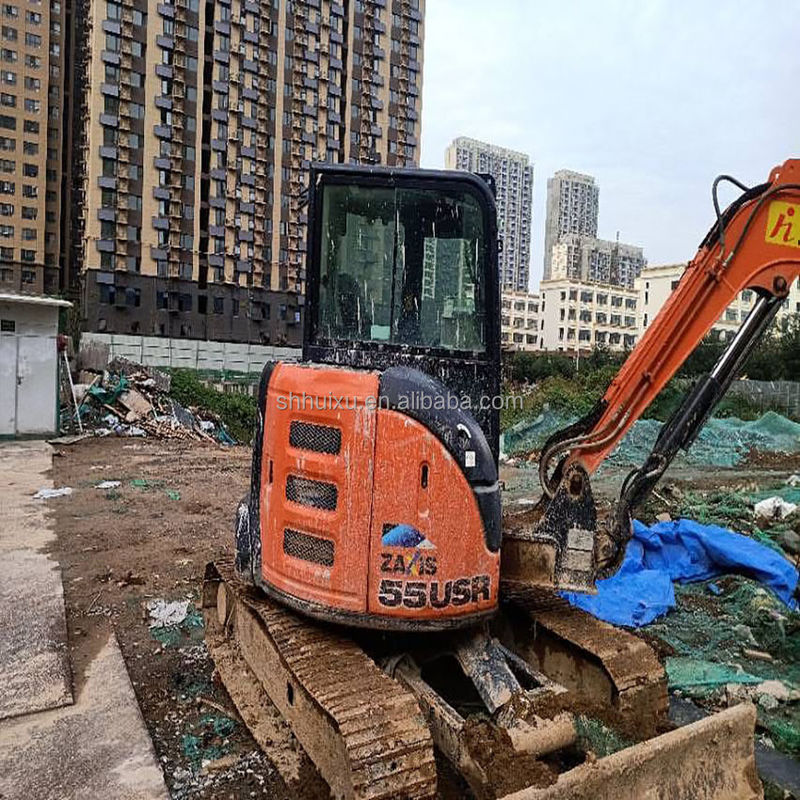 Hitachi in voorraad Gebruikte Hitachi EX55 mini graafmachine te koop tweedehands Hitachi mini digger EX55 in goede staat