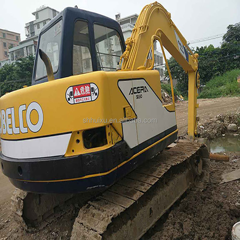 Gebruikte hydraulische graafmachine Kobelco60-3, mini tweedehands hoogwaardige graafmachine KOBELCO60-3 goedkope prijs