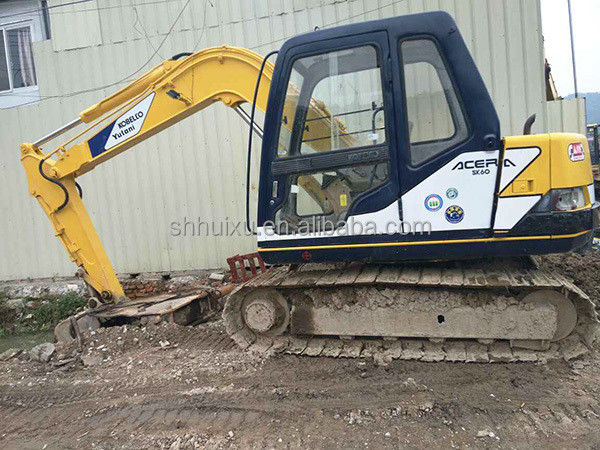 Gebruikte hydraulische graafmachine Kobelco60-3, mini tweedehands hoogwaardige graafmachine KOBELCO60-3 goedkope prijs