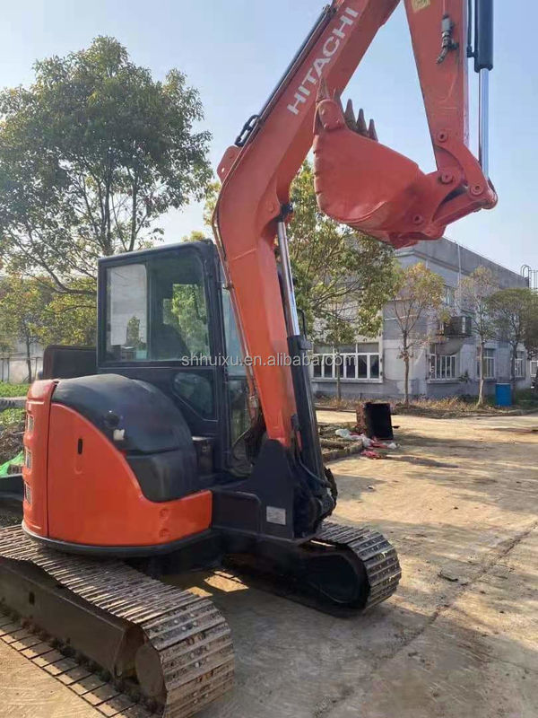Hitachi in voorraad Goedkope prijs gebruikte mini-graver Japanse HITACHI 55/tweedehands hydraulische Crawler Excavator goede staat HITACHI 55