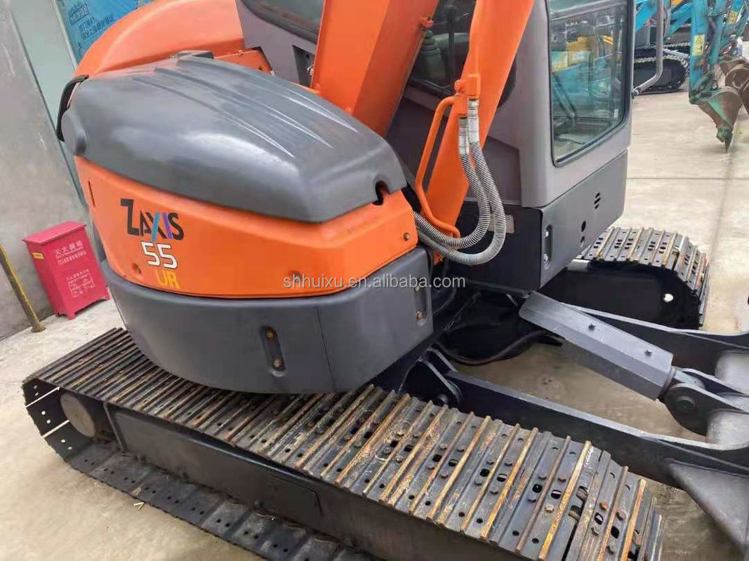 Hitachi in voorraad Goedkope prijs gebruikte mini-graver Japanse HITACHI 55/tweedehands hydraulische Crawler Excavator goede staat HITACHI 55