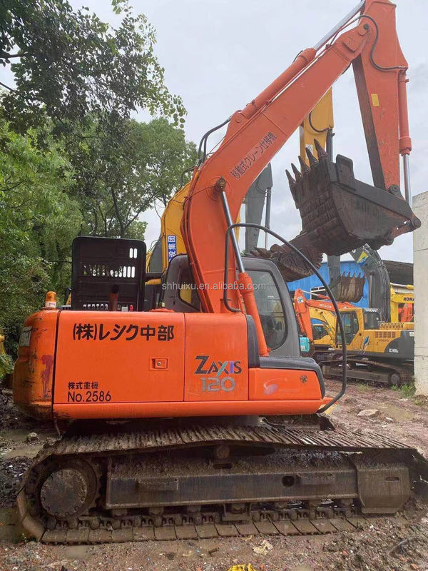 Hitachi warmverkoop Gebruikte graafmachine Japanse HITACHI 120 te koop Tweedehands hydraulische Crawler Excavator goede staat