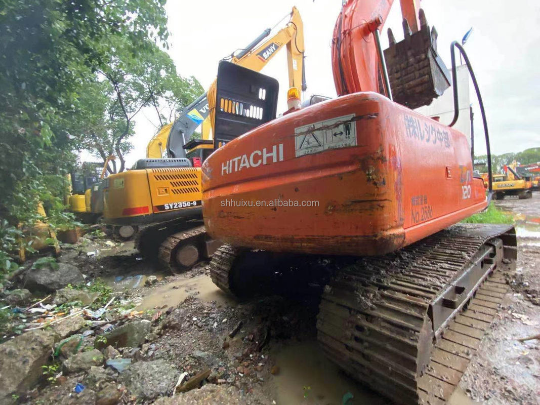 Hitachi warmverkoop Gebruikte graafmachine Japanse HITACHI 120 te koop Tweedehands hydraulische Crawler Excavator goede staat