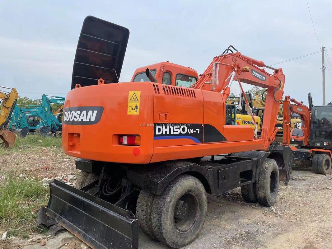 China wielen graafmachine Doosan 150 tweedehands graafmachine zware machine grote graafmachine