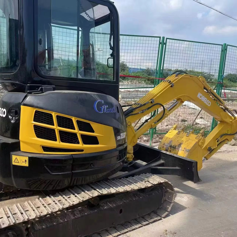3.5 ton Kobelco Sk35 Gebruikte Kobelco-graafmachine Magische schermblauwe kleur