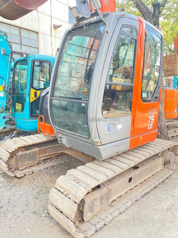Hitachi in voorraad Japanse oorsprong Hitachi ZX75 Tweedehands hydraulische kruipergraver/Gebruikte minigraver Hitachi ZX75 goede kwaliteit Goedkope prijs