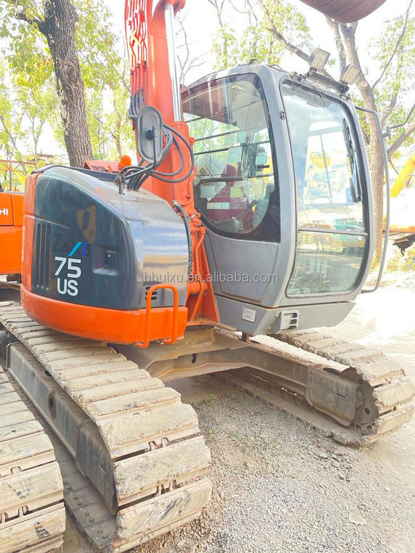Hitachi in voorraad Japanse oorsprong Hitachi ZX75 Tweedehands hydraulische kruipergraver/Gebruikte minigraver Hitachi ZX75 goede kwaliteit Goedkope prijs