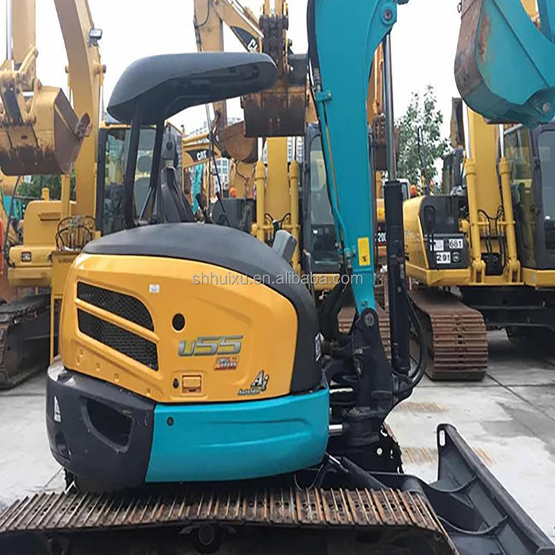 Gebruikte mini graafmachine Kubota55 Japanse oorsprong goedkope prijs/tweedehands hydraulische kruipmachine Graafmachine Kubota55 Hoogwaardige kwaliteit