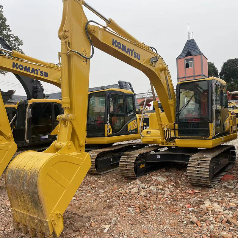 Handgebruikte aardgraver Komatsu PC130 gebruikte machines 13 ton handgebruikte postgatgravers tweedehands gravers te koop