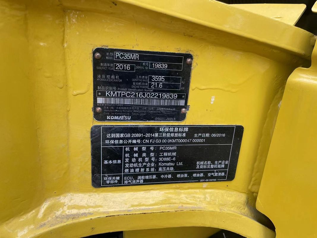 Gebruikte mini-graafmachine Komatsu PC35 zonder cabine kleine graafmachine gebruikte machines mini-graafmachine gebruikte tweedehands graafmachine te koop