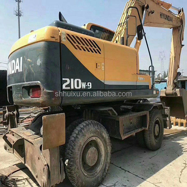 Korea originele 2014 Gebruikte hyundai r210w-9 wielgraafmachine/bandenmachine R210w-9 hyundai te koop