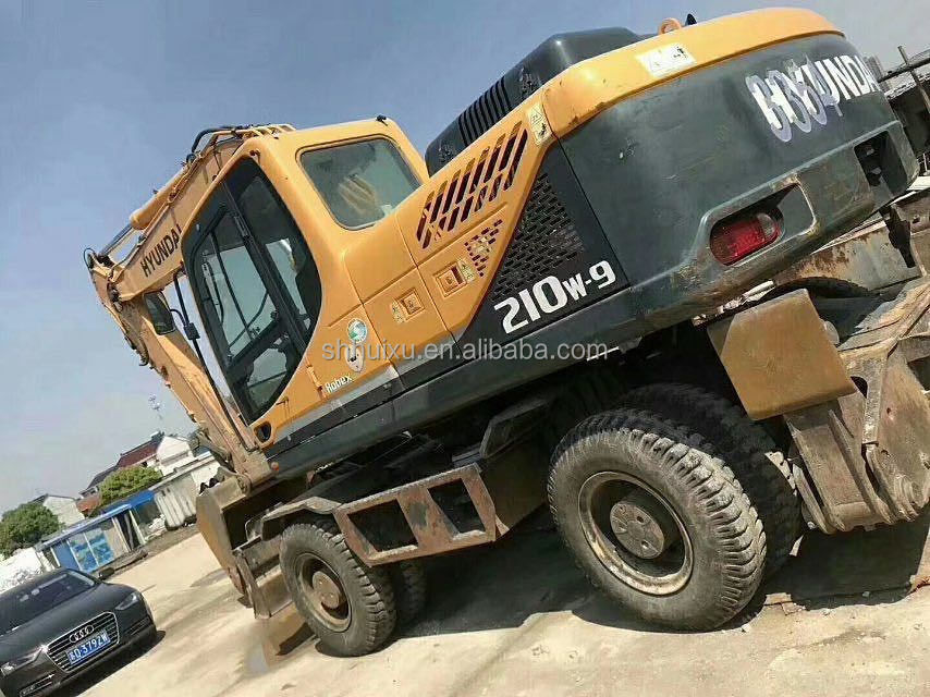 Korea originele 2014 Gebruikte hyundai r210w-9 wielgraafmachine/bandenmachine R210w-9 hyundai te koop