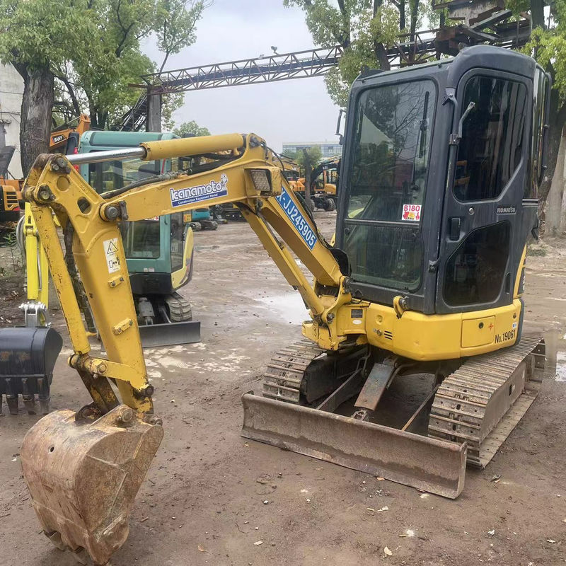 lage prijs gebruikte graafmachine Komatsu PC20 met cabine import graafmachine Japan Komatsu hydraulische kruiper tweedehands graafmachine