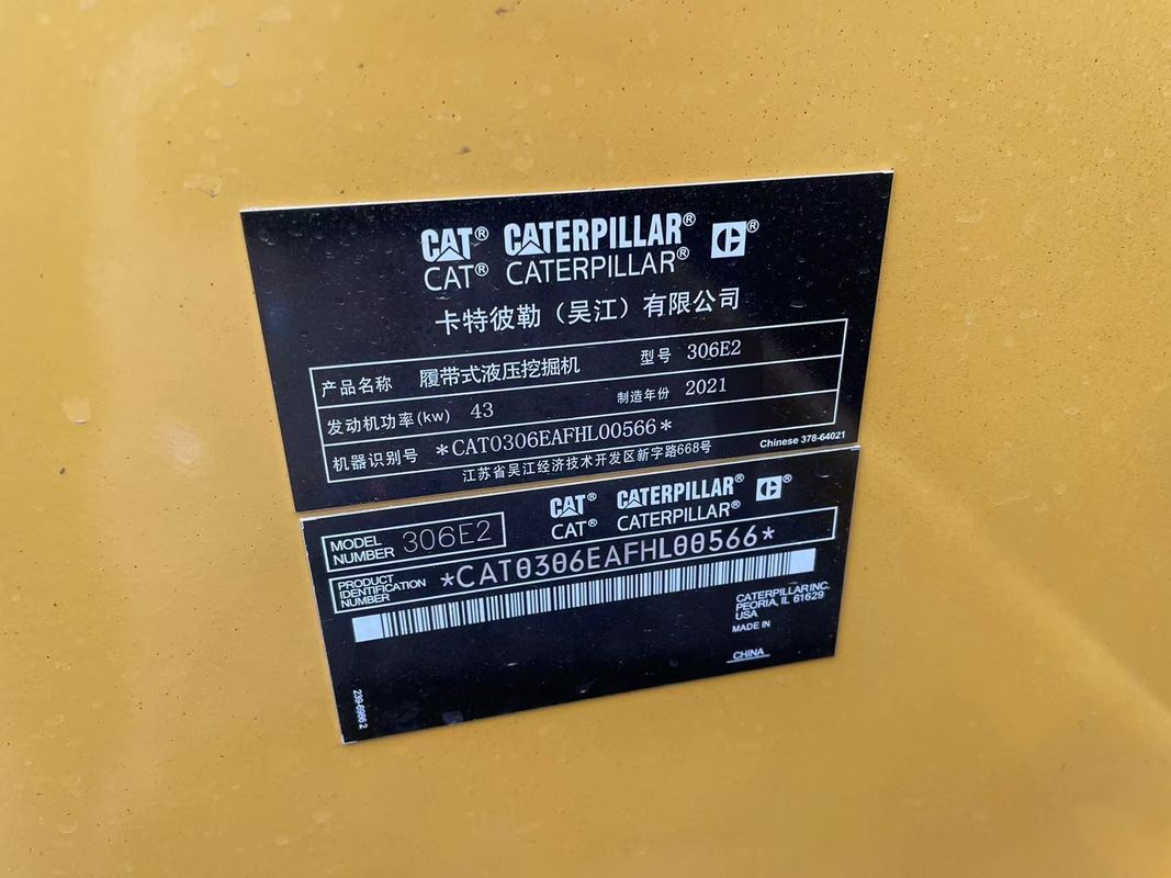 Gebruikte mini-graafmachine CAT306E-graver gebruikte machines 6ton kattengraafmachine gebruikte China mini-graver