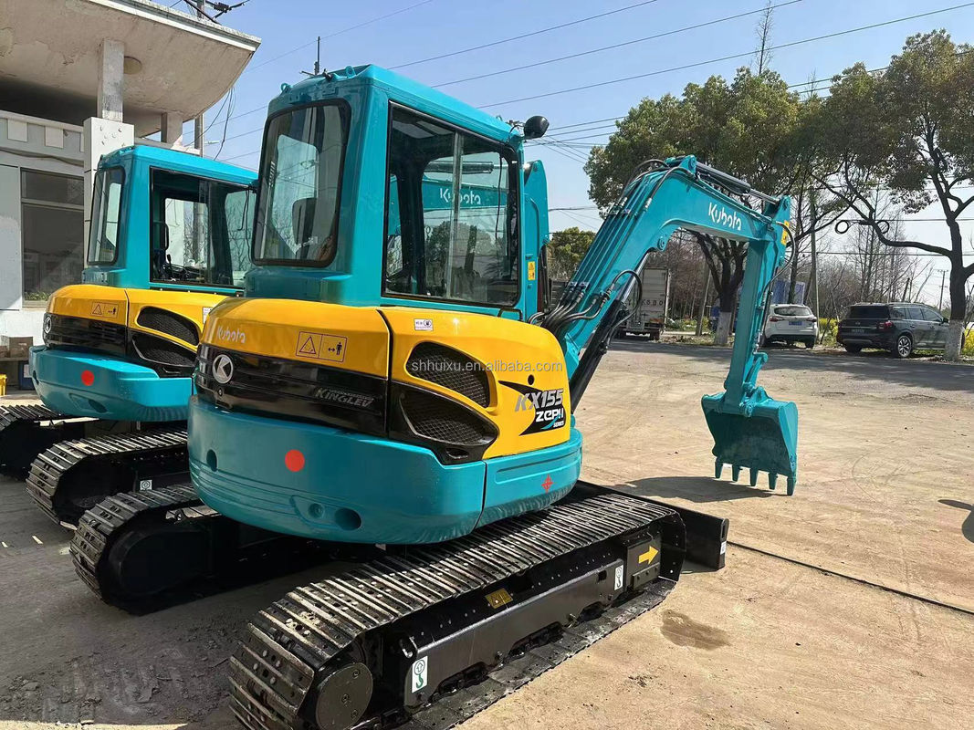 Hoogwaardige kwaliteit Tweedehands hydraulische kruiper Graafmachine Kubota U-155 Gebruikte mini-graver Kubota U-155 Japanse oorsprong