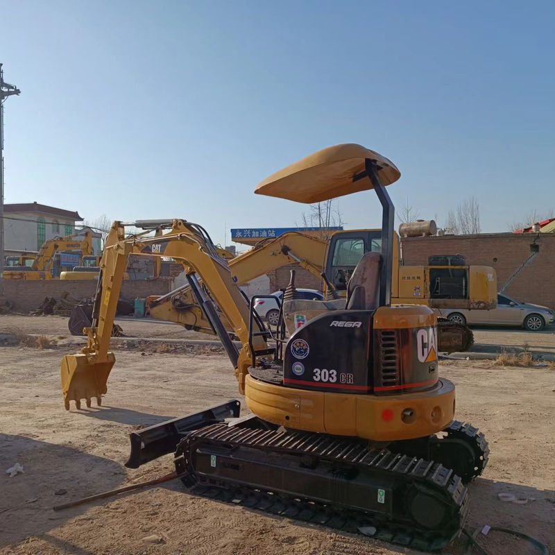 Gebruikte mini graafmachine CAT303 zonder bestuurder cabine hand aarde graver China mini graver