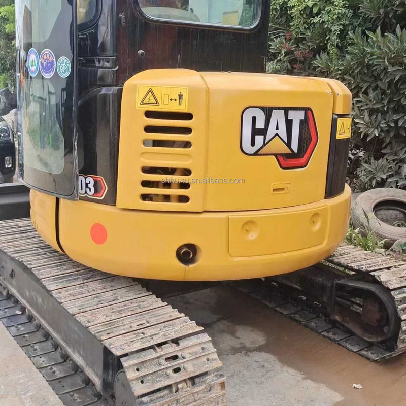 Gebruikte mini graafmachine CAT303 met bestuurder cabine hand aarde graver China mini graver