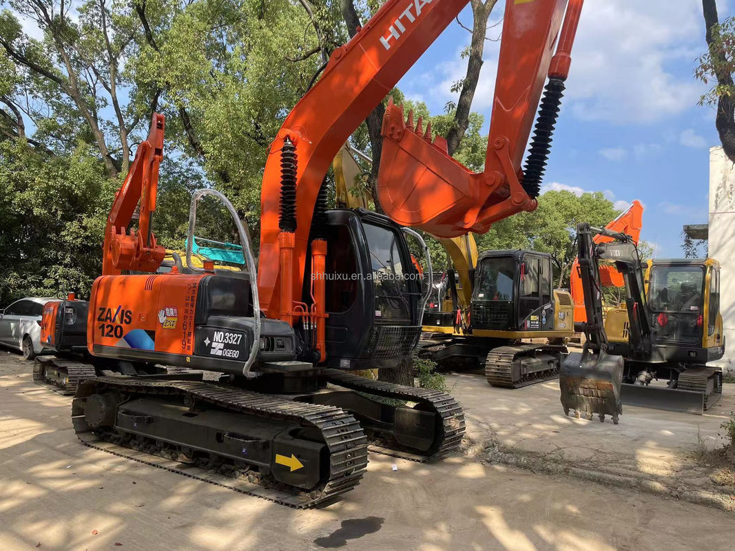 Gebruikte hitachi zaxis 120 elektrische kruiper mini graafmachine sporen graafmachine banen bouwmachine