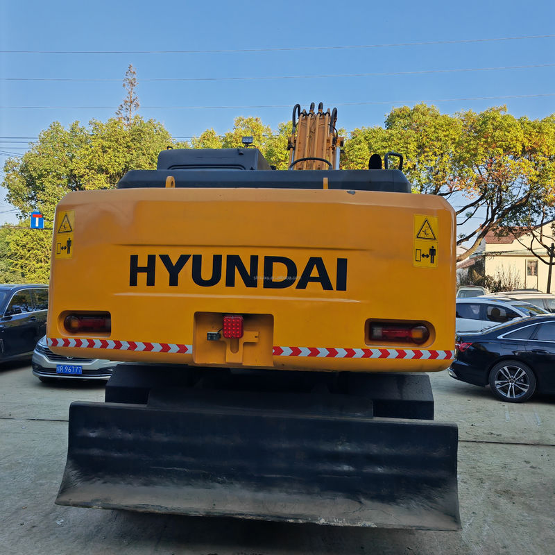 2.1m3 Emmercapaciteit Gebruikte wielgraafmachine tweedehands Hyundai 210 7 Graafmachine