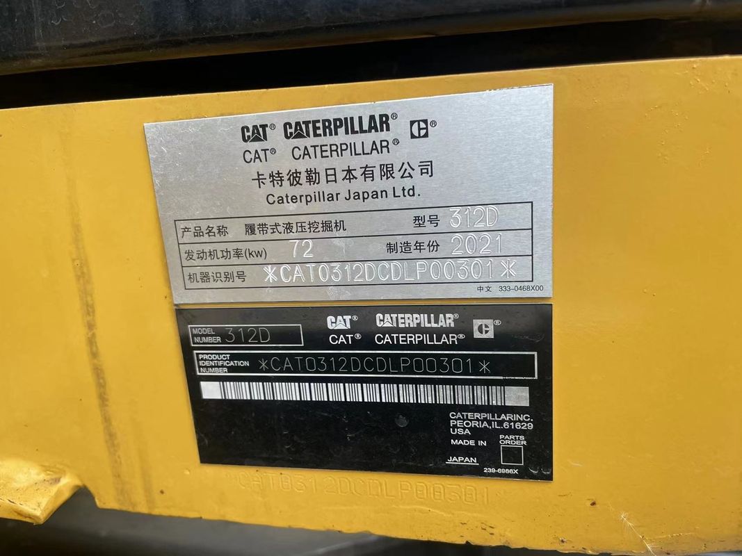 Caterpillar excavator CAT 312D tweedehands graver gebruikte machines 12ton machine excavator gebruikte kat 312D