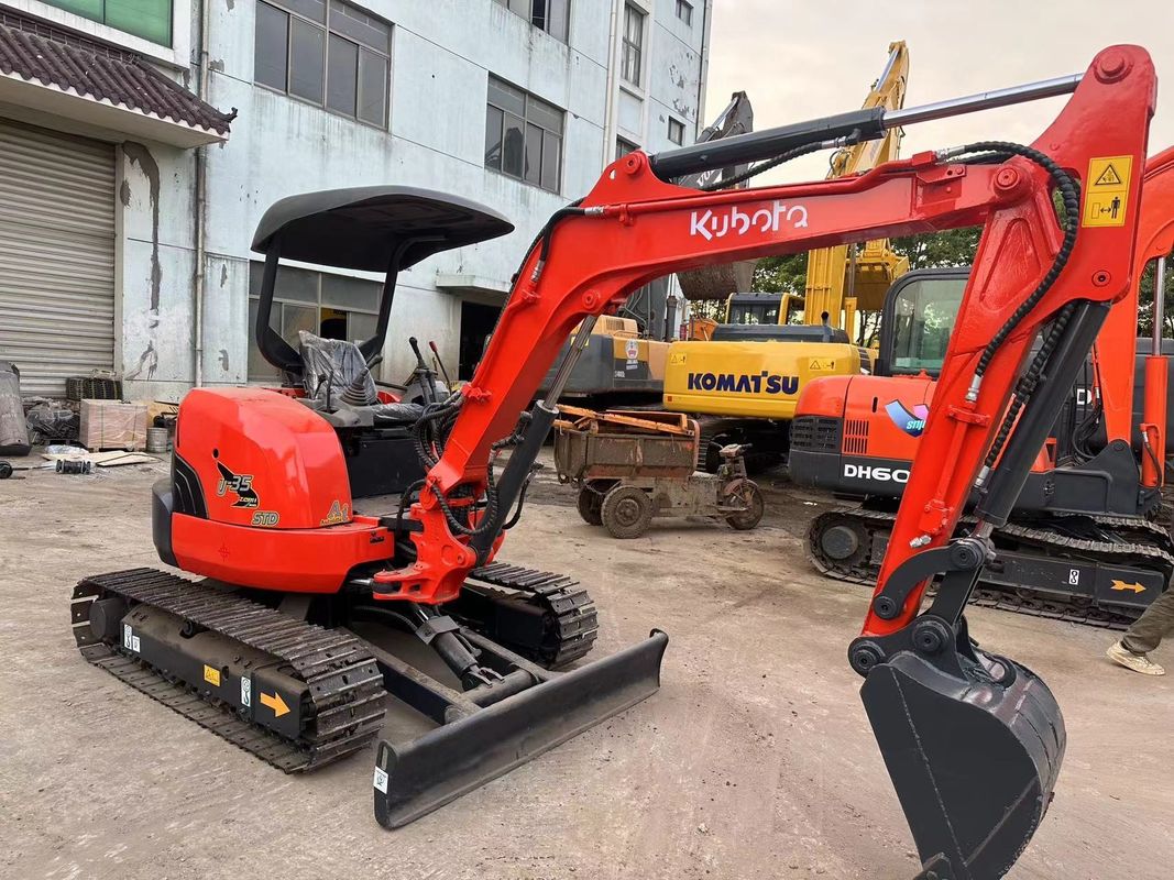 0.15m3 Bucket Red Color Mini Gebruikte graafmachine Kubota U35 Tweedehands Mini Graafmachine