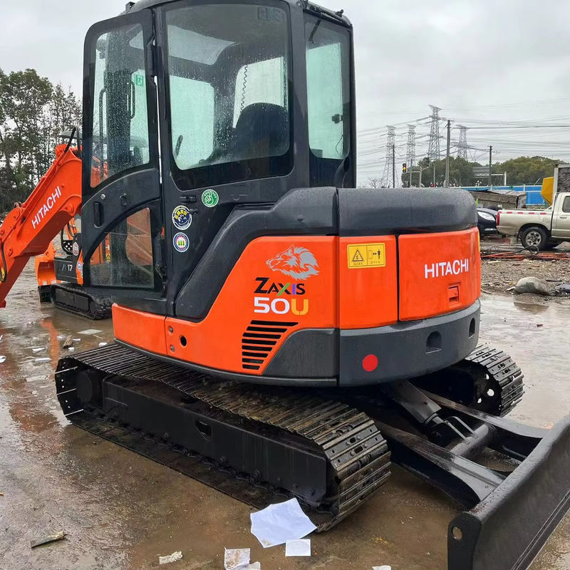5500kg Gebruikte mini graafmachine Hitachi Zx50u tweedehands graafmachine Originele kleur