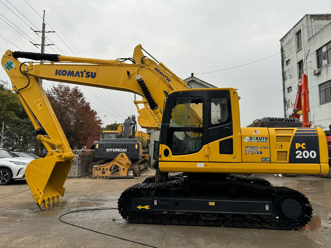 20 ton originele kleur Gebruikte graafmachine Gebruikte Komatsu PC200 bouwgraafmachine