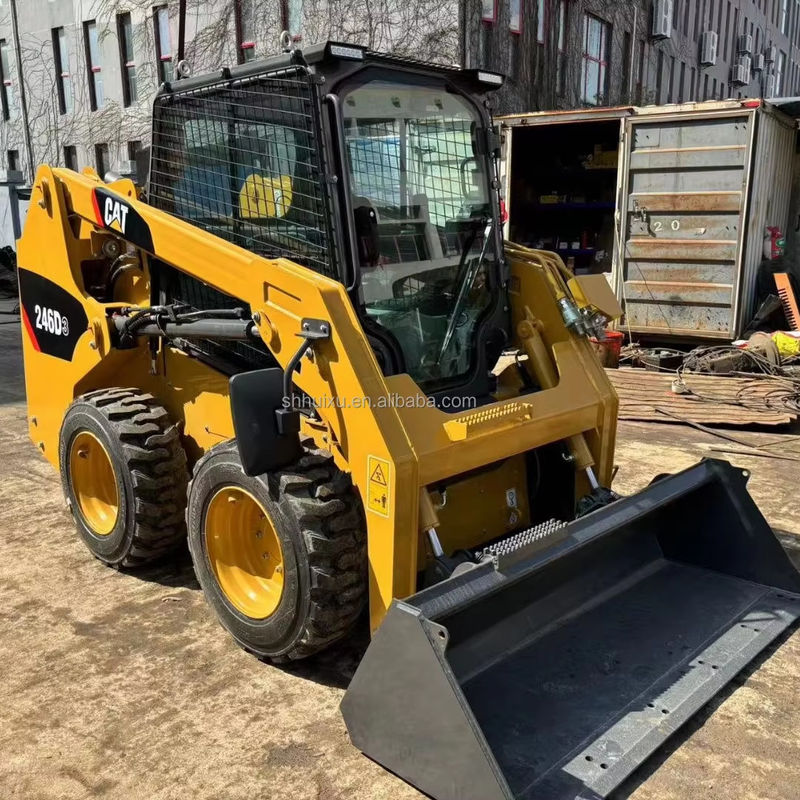 gebruikte glijmachine CAT 246D3 Caterpillar wielgraafmachine Japan originele wielgraafmachines