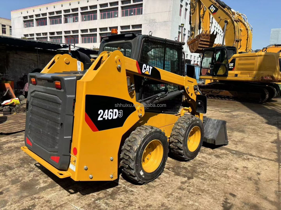gebruikte glijmachine CAT 246D3 Caterpillar wielgraafmachine Japan originele wielgraafmachines